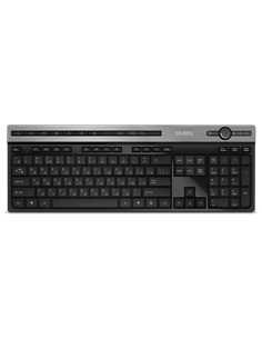 Tastatură SVEN KB-E5500W, Fără fir, Negru | Argintiu