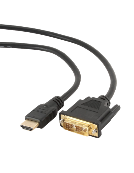 Видео кабель Cablexpert CC-HDMI-DVI-7.5MC, HDMI (M) - DVI-I (M), 7,5м, Чёрный