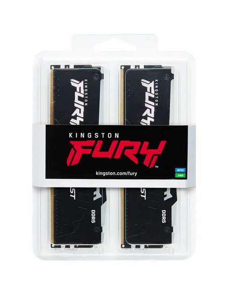 Оперативная память Kingston FURY Beast RGB, DDR5 SDRAM, 6000 МГц, 16Гб, KF560C30BBEAK2-16