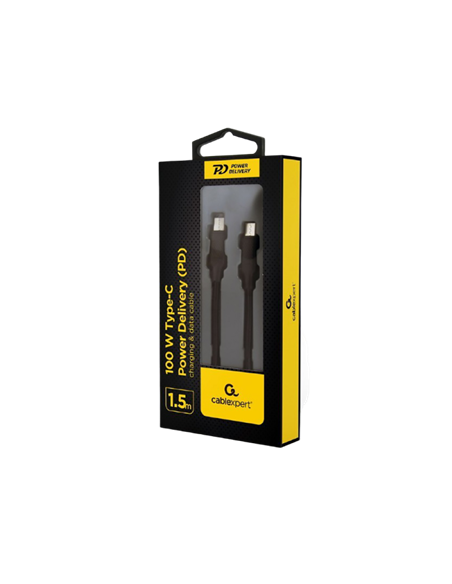 Cablu încărcare și sincronizare Cablexpert CC-USB2-CMCM100-1.5M, USB Type-C/USB Type-C, 1,5m, Negru