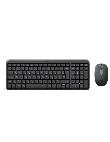 Клавиатура и мышь Logitech MK250, Беспроводное, Чёрный
