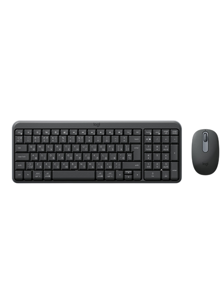 Клавиатура и мышь Logitech MK250, Беспроводное, Чёрный