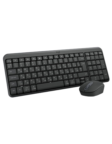 Клавиатура и мышь Logitech MK250, Беспроводное, Чёрный