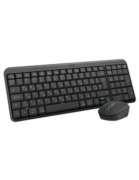 Клавиатура и мышь Logitech MK250, Беспроводное, Чёрный