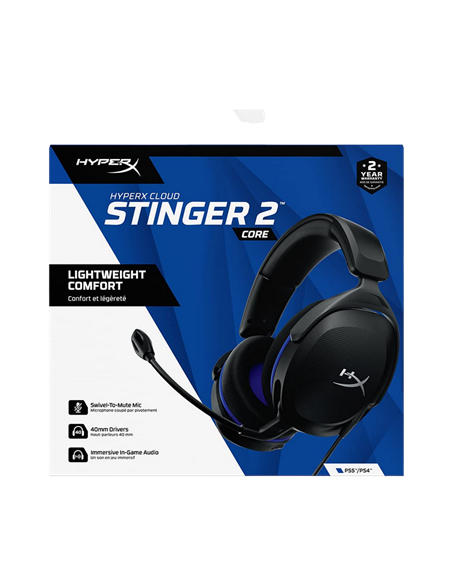 Игровая Гарнитура HyperX Cloud Stinger 2 Core, Проводной аналоговый, Чёрный