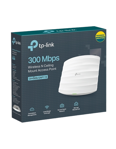 Беспроводная точка доступа TP-LINK EAP115, 300 Мбит/с, Белый