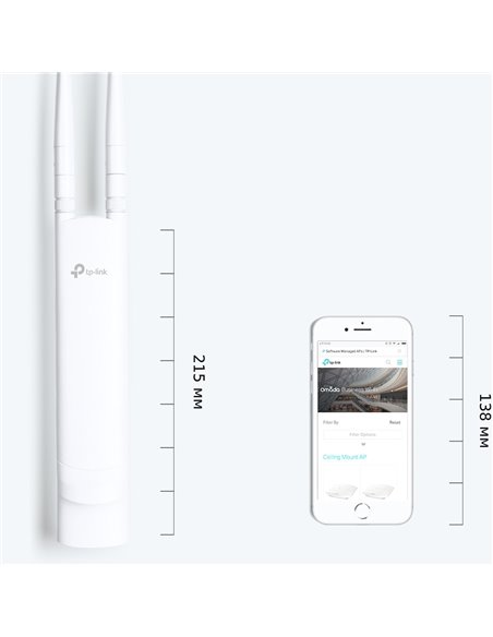Punct de acces exterior TP-LINK EAP110-Outdoor, 300 Mbps, Alb