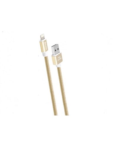 Кабель для зарядки и синхронизации Xpower Type-C cable Nylon, USB Type-A/Type-C, 1м, Золотистый