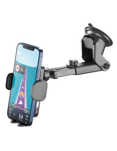 Автомобильный держатель Cellularline Hug Dual Pro 15W, Чёрный