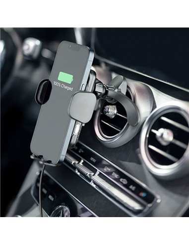 Suport Auto Cellularline Hug Dual Pro 15W, Negru