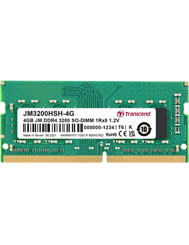 Оперативная память Transcend JM3200HSH-4G, DDR4 SDRAM, 3200 МГц, 4Гб