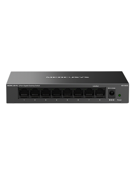 Switch de rețea MERCUSYS MS108GS, 8x 10/100/1000 Mbps