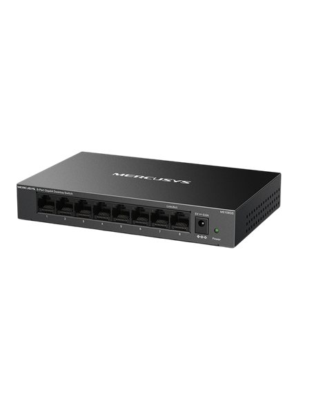 Switch de rețea MERCUSYS MS108GS, 8x 10/100/1000 Mbps
