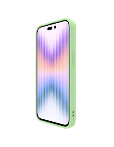Husă Nillkin iPhone 15 Pro, CamShield Silky Silicone, Mint Green