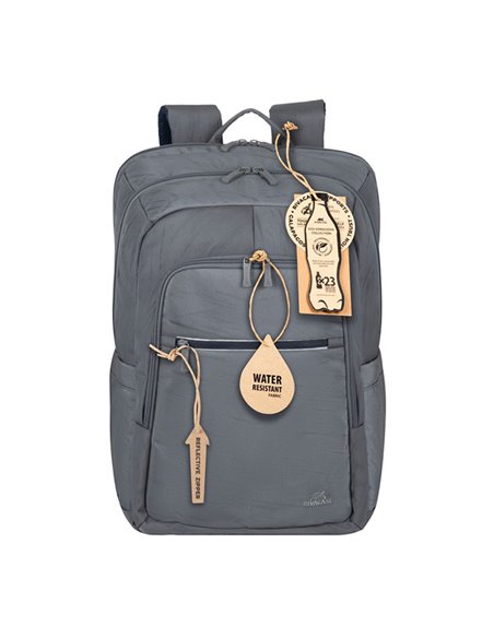 Rucsac pentru Laptop RivaCase 7569, 17.3", Poliester RPET ECO-FRIENDLY, Gri
