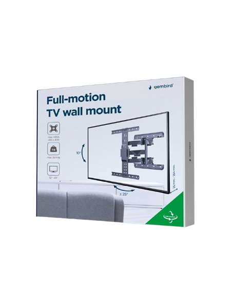 Suport TV de perete Gembird WM-65ST-01, Negru