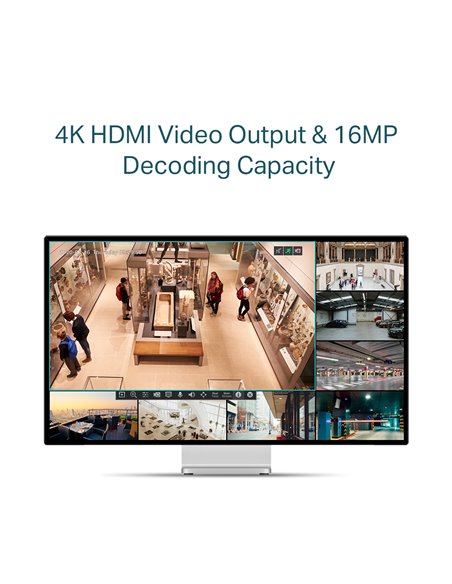 Видеорегистратор TP-LINK VIGI NVR1004H-4P, Чёрный