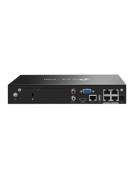 Видеорегистратор TP-LINK VIGI NVR1004H-4P, Чёрный
