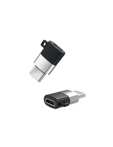 Адаптер USB XO NB149A, micro-USB (F)/USB Type-C, Чёрный