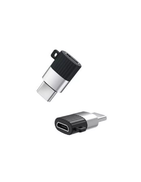 Адаптер USB XO NB149A, micro-USB (F)/USB Type-C, Чёрный