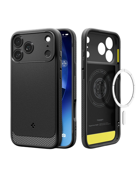 Чехол Spigen Rugged Armor Mag для Apple iPhone 17 Pro Max, Матовый Черный