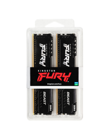 Оперативная память Kingston FURY Beast, DDR4 SDRAM, 3600 МГц, 32Гб, KF436C18BBK2/32