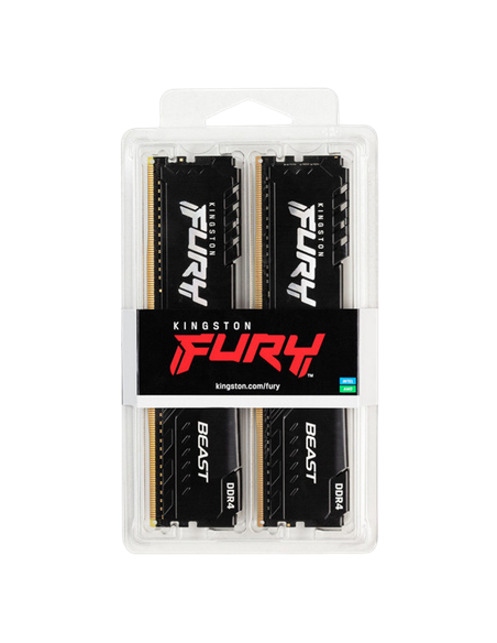 Оперативная память Kingston FURY Beast, DDR4 SDRAM, 3600 МГц, 32Гб, KF436C18BBK2/32