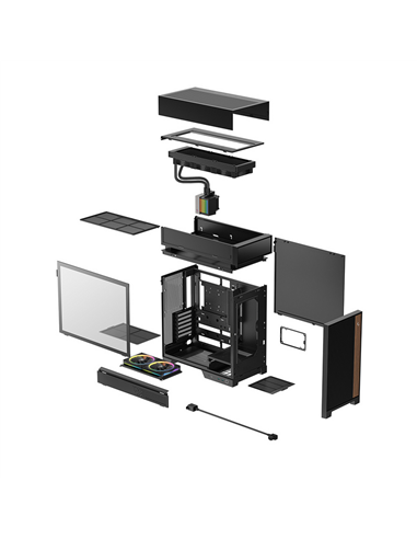 Компьютерный корпус Deepcool CL6600, Midi-Tower, Без блока питания, Чёрный