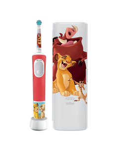 Periuță de dinți electrică Braun Oral-B Pro Kids Lion King, Roșu | Alb