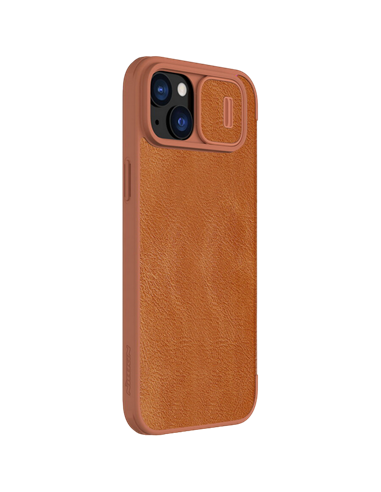 Чехол книжка Nillkin iPhone 15 Plus - Qin Pro, Коричневый