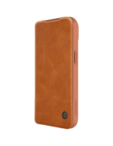 Чехол книжка Nillkin iPhone 15 Plus - Qin Pro, Коричневый