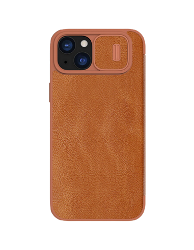 Чехол книжка Nillkin iPhone 15 Plus - Qin Pro, Коричневый