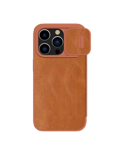 Чехол книжка Nillkin iPhone 15 Pro Max - Qin Pro, Коричневый 2
