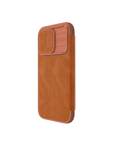 Чехол книжка Nillkin iPhone 15 Pro Max - Qin Pro, Коричневый