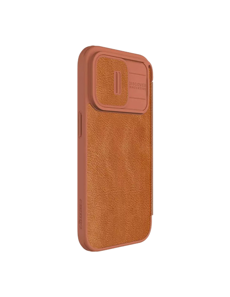 Чехол книжка Nillkin iPhone 15 Pro Max - Qin Pro, Коричневый