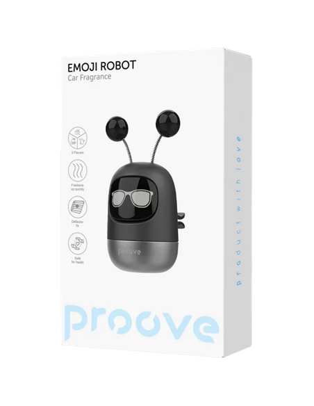 Ароматизатор для авто Proove Emoji Robot Ben, Чёрный