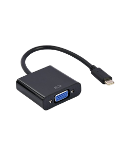 Cablu Video Cablexpert A-CM-VGAF-01, USB 3.1 Type-C (M) - VGA 15-pin (F), 0.15 m, Negru