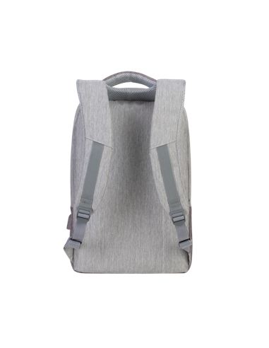Rucsac pentru Laptop RivaCase Prater, 15.6", Poliester, Gri/Moca