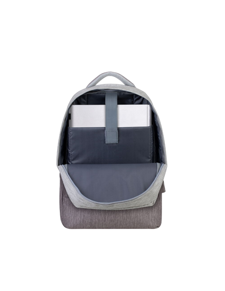 Rucsac pentru Laptop RivaCase Prater, 15.6", Poliester, Gri/Moca