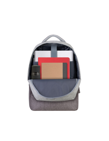 Rucsac pentru Laptop RivaCase Prater, 15.6", Poliester, Gri/Moca