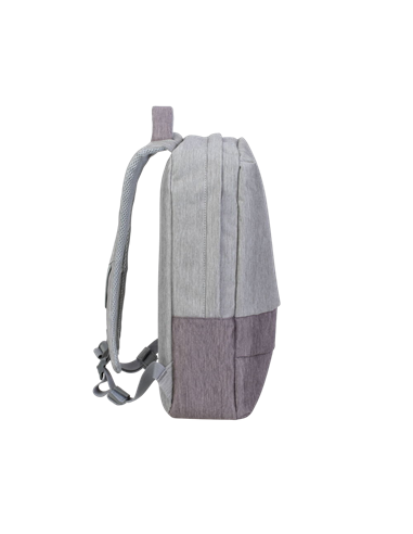 Rucsac pentru Laptop RivaCase Prater, 15.6", Poliester, Gri/Moca
