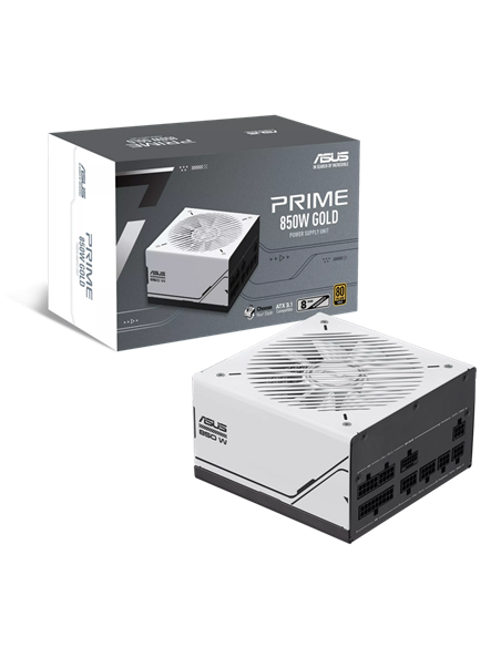 Блок питания для компьютеров ASUS PRIME-AP-850G-WHITE-GOLD, 850Вт, ATX, Полностью модульный