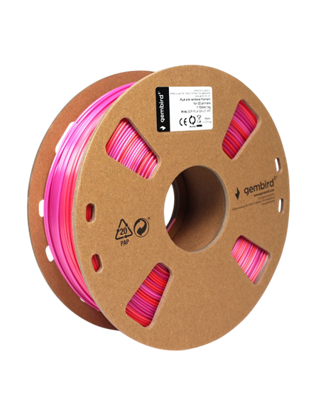 Filament pentru imprimantă 3D Gembird 3DP-PLA-SK-01-RP, PLA, Roșu | Violet, 1.75 mm, 1kg