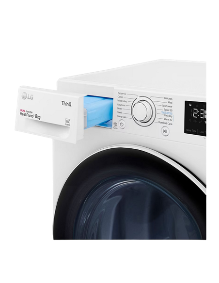 Uscător de rufe LG RH80V3AV6N, 8kg, Alb
