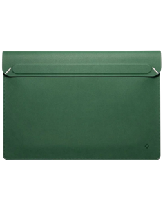 Husă pentru laptop Spigen Valentinus 13-14", Piele artificială, Jeju Green