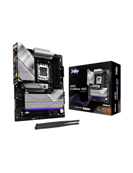 Материнская плата ASRock X870 LIVEMIXER WIFI, AM5, AMD X870, ATX