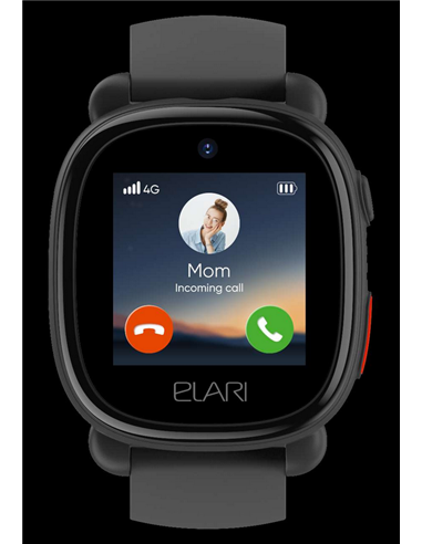 Детские часы Elari KidPhone 4G Lite, Чёрный