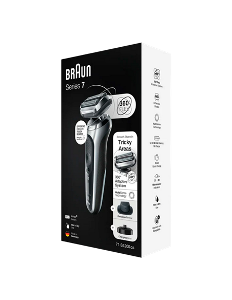 Электробритва мужская Braun 71-S4200cs, Серебристый | Черный