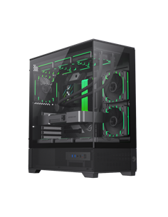 Компьютерный корпус Gamemax VISTA 2 AB, Midi-Tower, Без блока питания, Чёрный