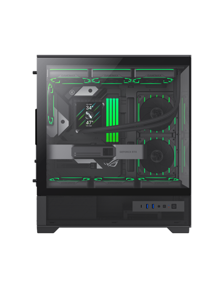 Carcasă PC Gamemax VISTA 2 AB, Midi-Tower, Fără PSU, Negru